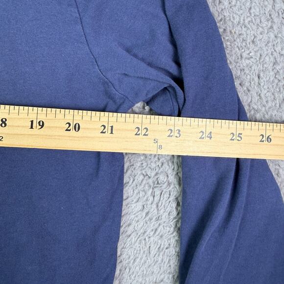 Polo Ralph Lauren Jersey Hooded T-Shirt Mens M Blue Red Long Sleeve Lightweight - Picture 7 of 9